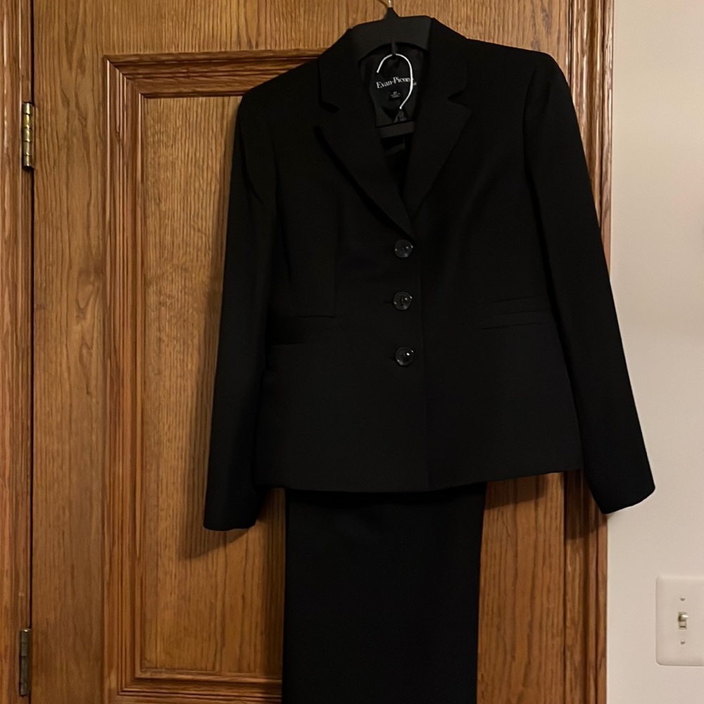 Evan Picone Charcoal Gray Suit